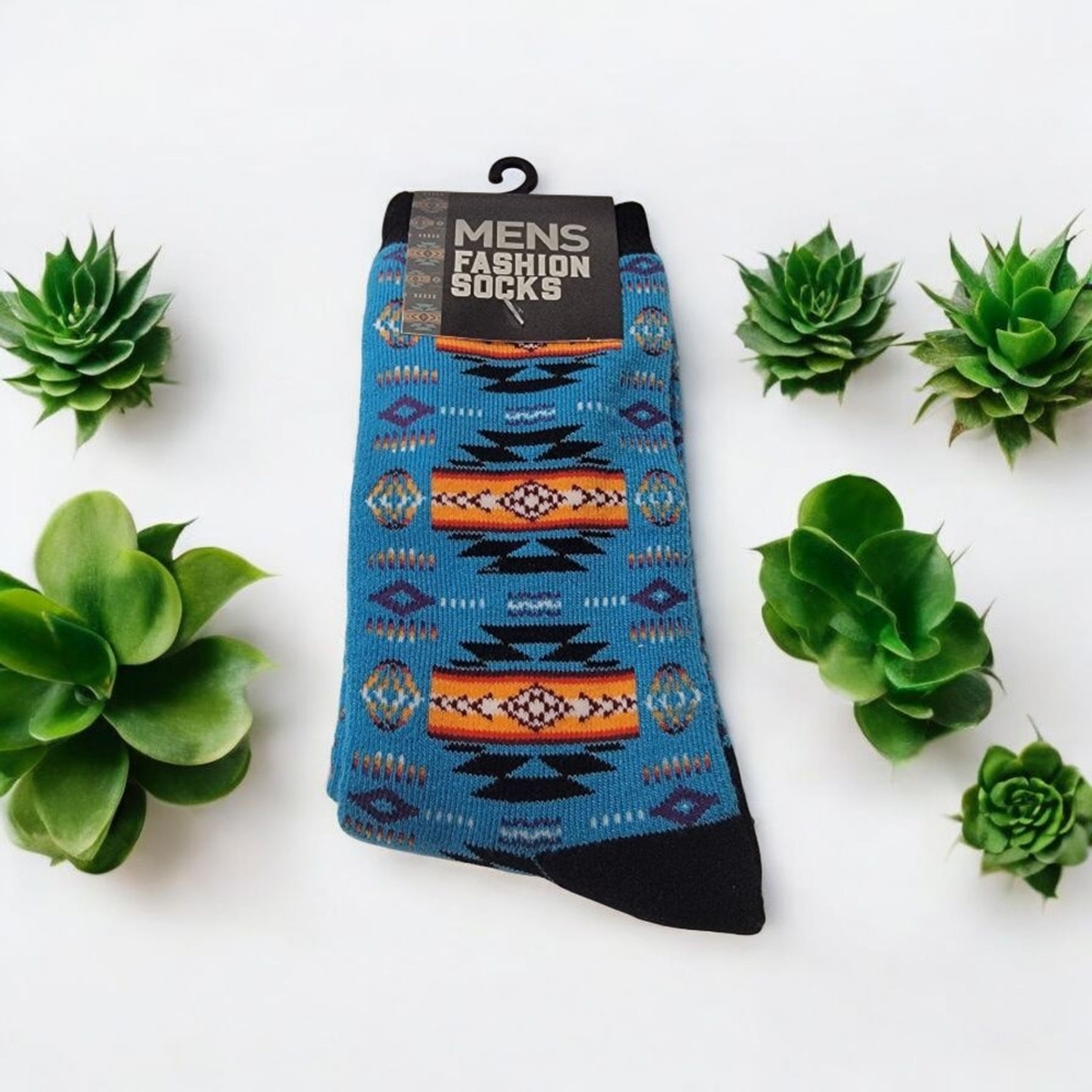 Men's Fashion Socks - Blue and Black